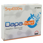 Dapa-Met Tablets 5-1000mg 14's