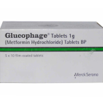 Glucophage Tablets 1g 5x10's